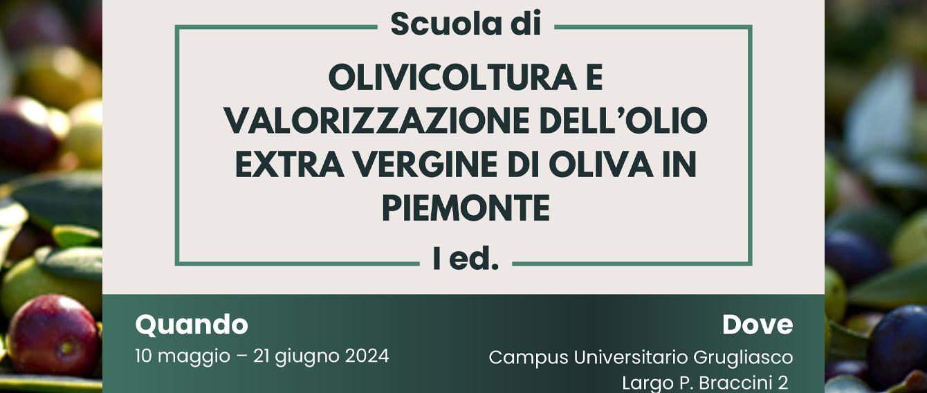 Scuola di OLIVICOLTURA E VALORIZZAZIONE DELL’OLIO EXTRA VERGINE DI OLIVA IN PIEMONTE | 10/05/2024 - 21/06/2024